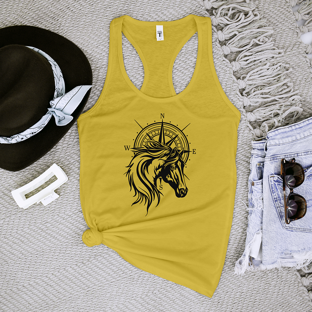 Horse With Compass Tank Top