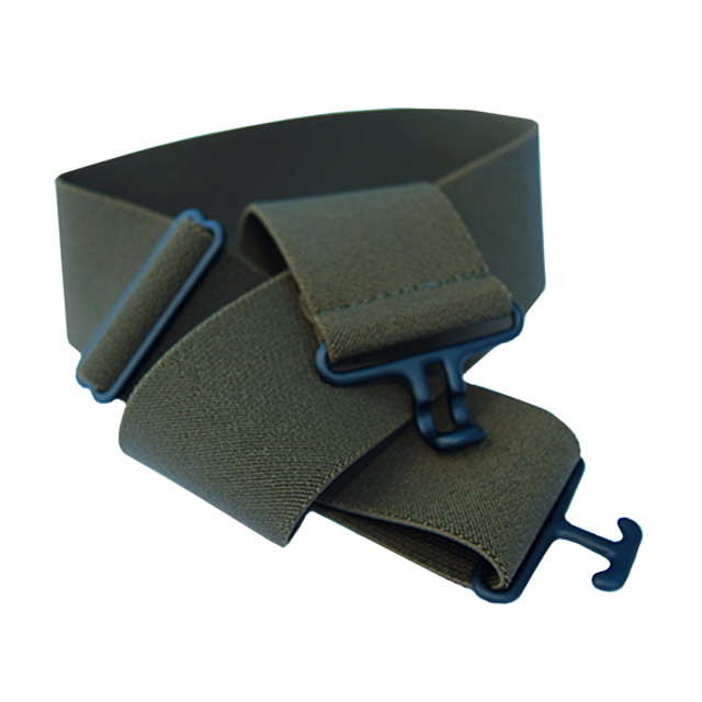 Olive + Black Elastic Belt