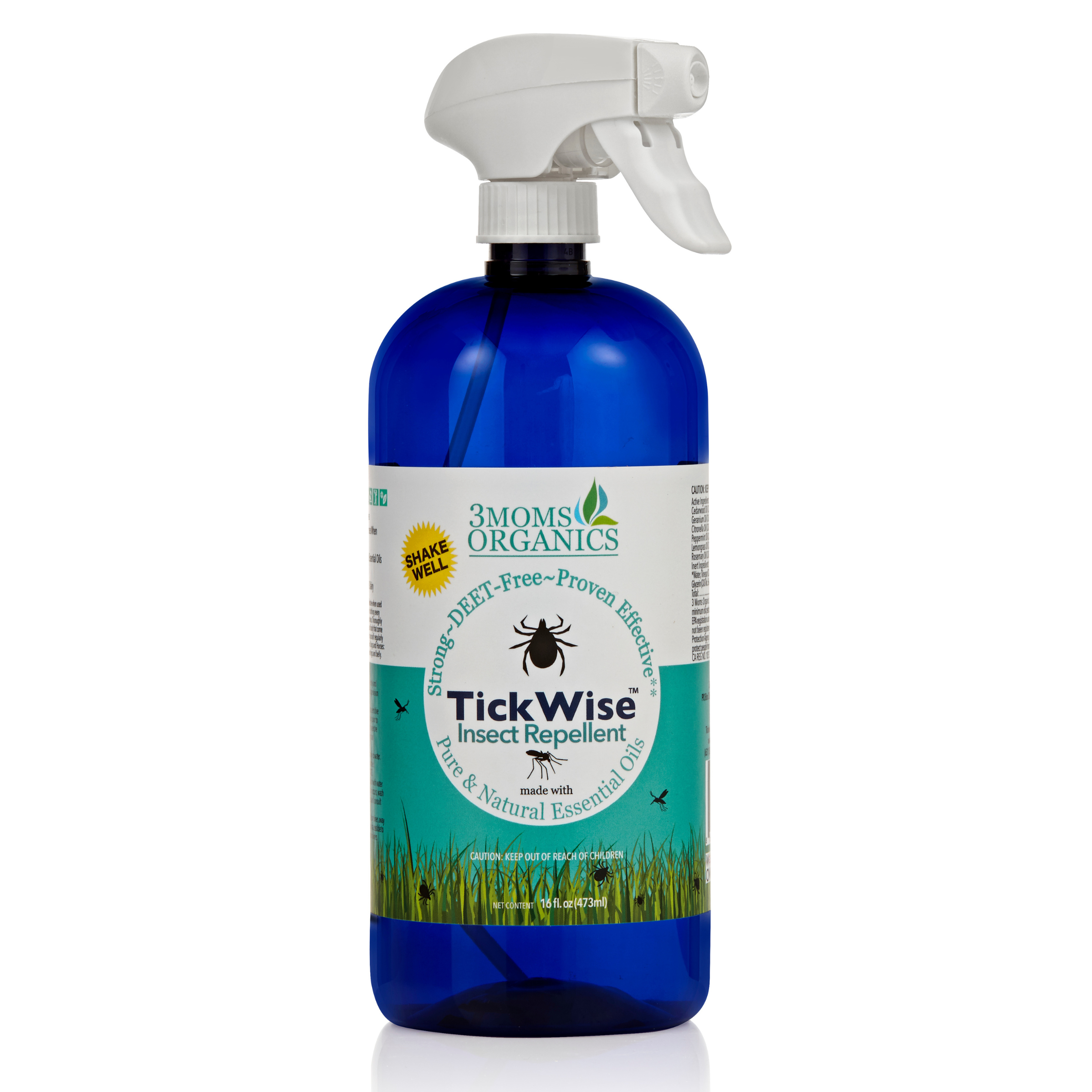 Mosquito & Tick Repellent Spray, All-Natural Ingredients, Horse & Rider, Lemon Vanilla Scent (32oz)