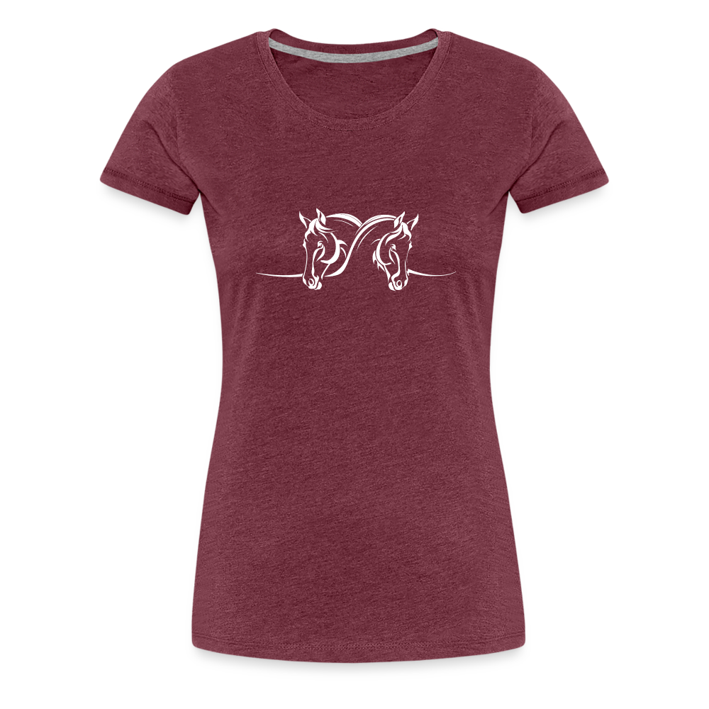 HORSE LOVER PREMIUM TRIBLEND T-SHIRT - heather burgundy