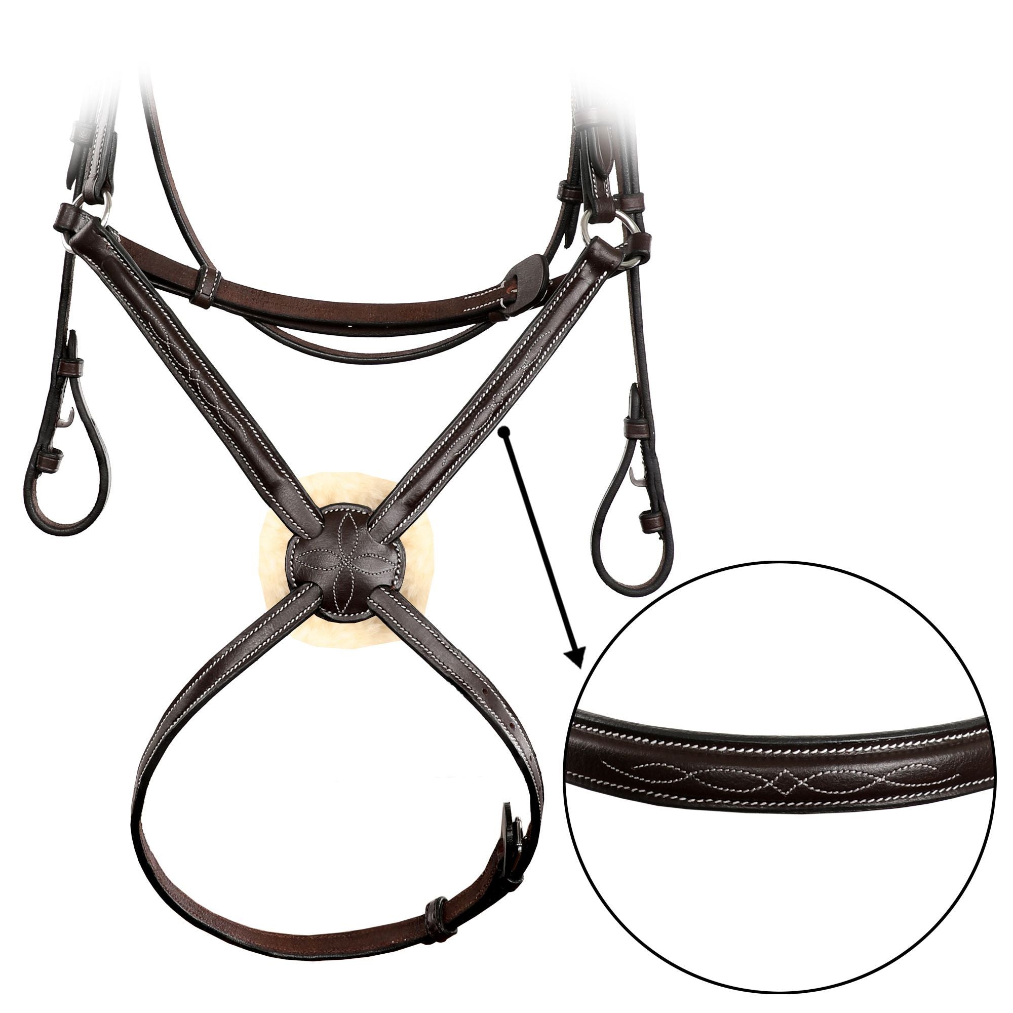 ExionPro Traditional Figure 8 Bridle With Laced Reins