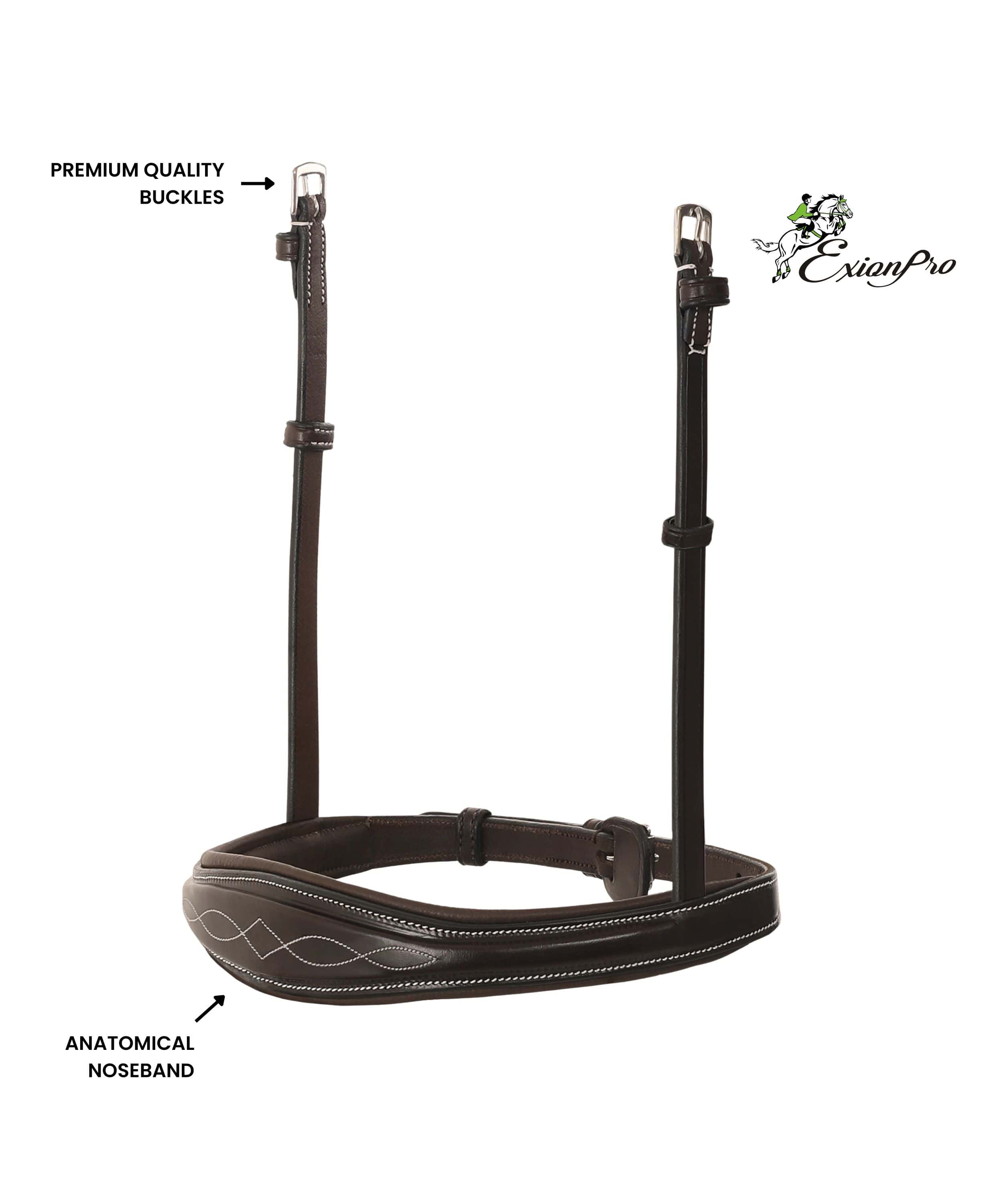 Replacement Noseband of ExionPro Fancy Stitched Raised Anatomical Bridle without Flash