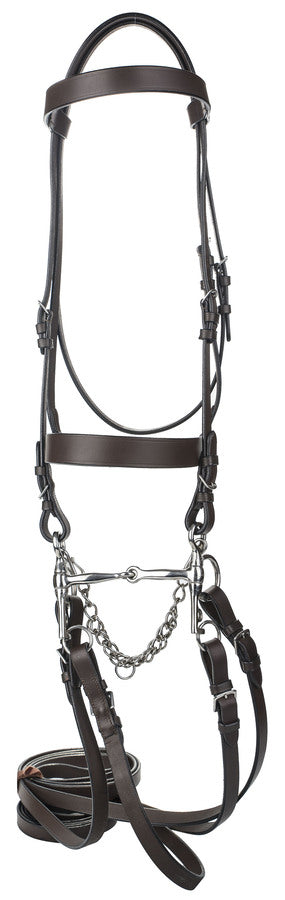 HENRI DE RIVEL POLO BRIDLE WITH DOUBLE REINS