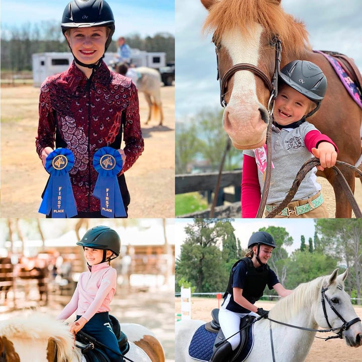 Deluxe Schooler Helmet Small/Medium Black (Hat Size: 6 1/2-7, Inches: 20 1/2-22) - Equestrian Helmet,  Riding Helmet,  Helmet, Horseback Riding Helmet, for Women, Men, Kids.