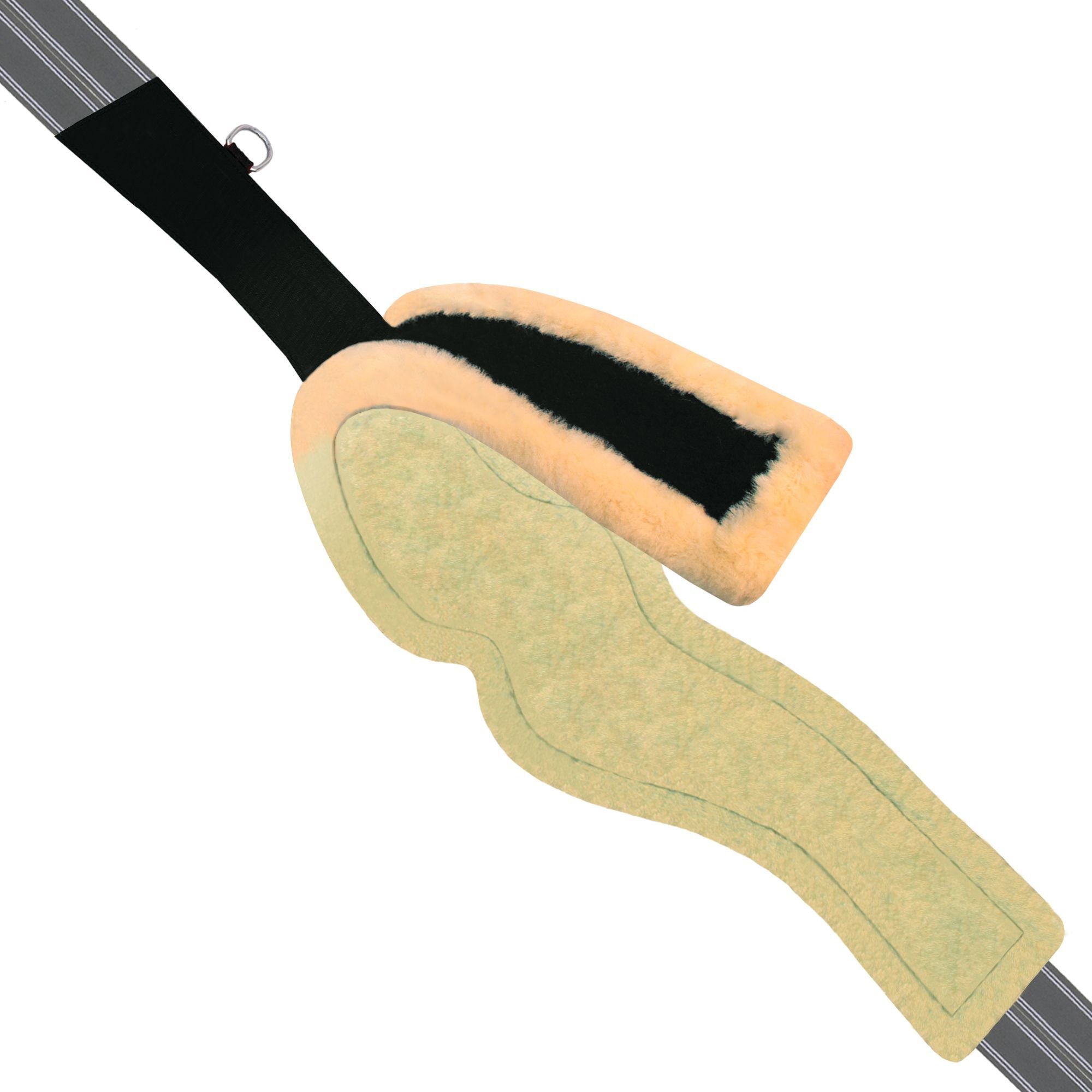 ExionPro 'AdaptLine' Wave Over Lay Girth - Grey Elastic with White Lines