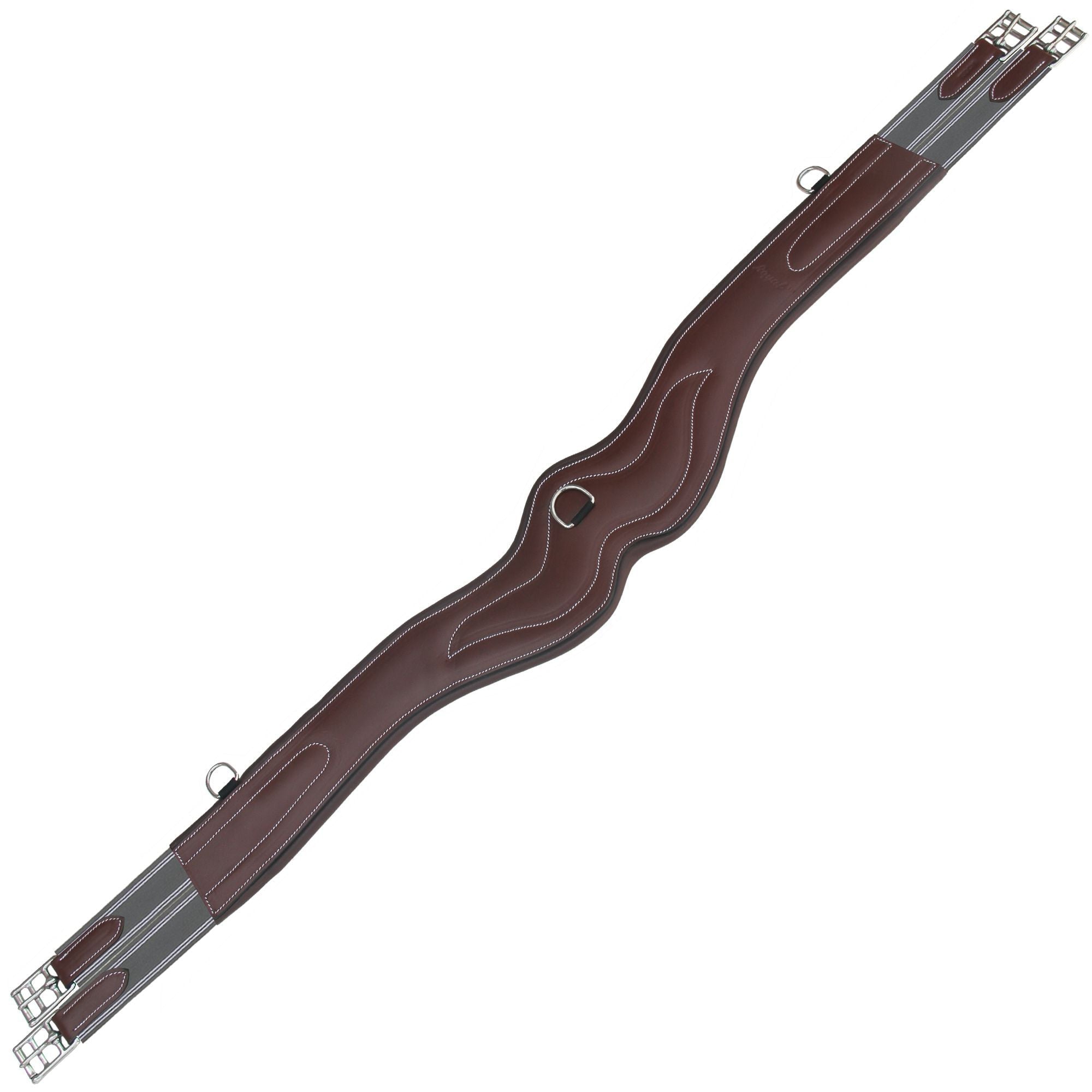 ExionPro 'AdaptLine' Wave Over Lay Girth - Grey Elastic with White Lines