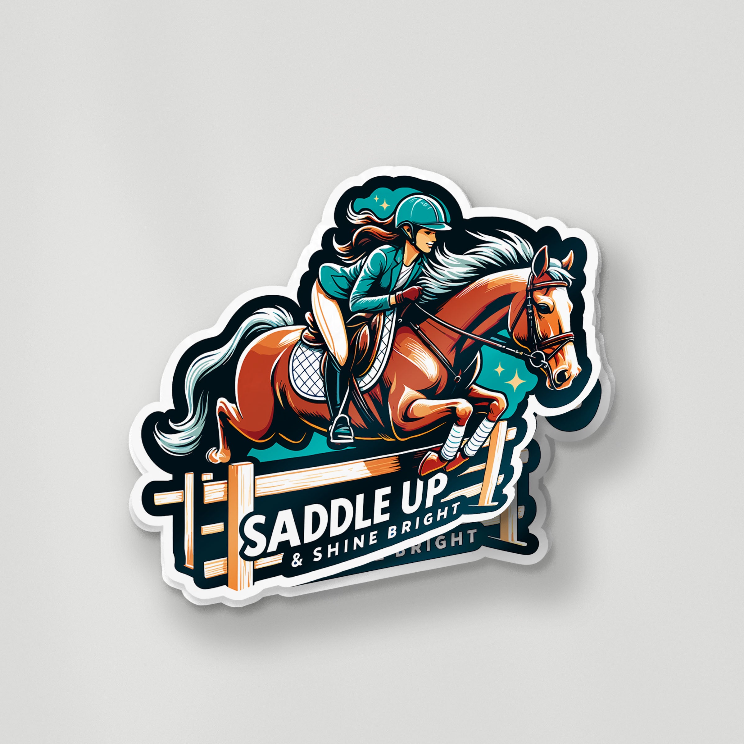 Saddle Up & Shine Bright Sticker