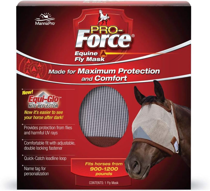 Equine Fly Mask | Horse Fly Mask with UV Protection | Adjustable Fit for Comfort | without Ears