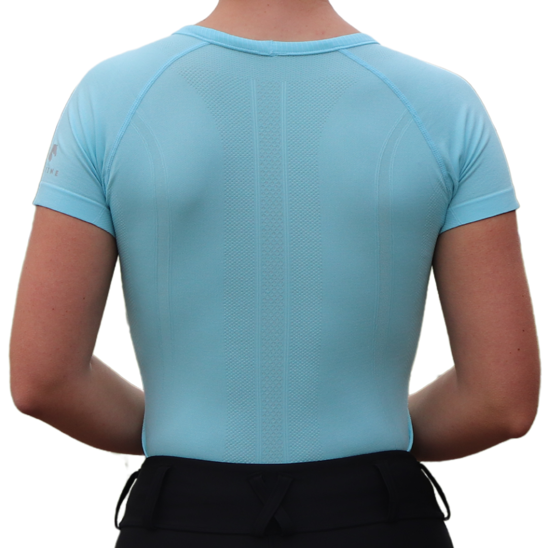 Chic Athletic Short Sleeve Shirt - Glacier Blue