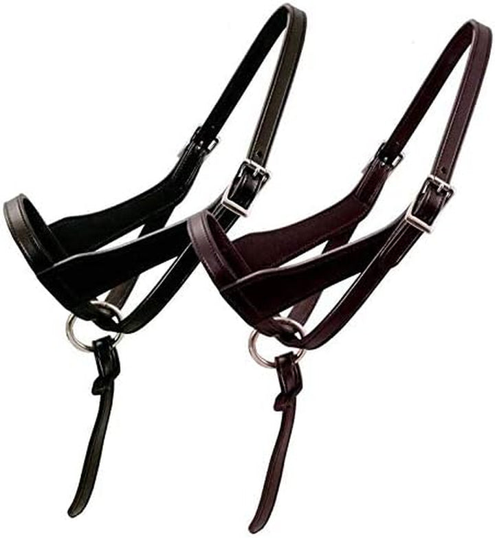 Derby Originals  Double Layered Leather Grow with Me Adjustable Horse Foal Halter with Extra Crown Piece