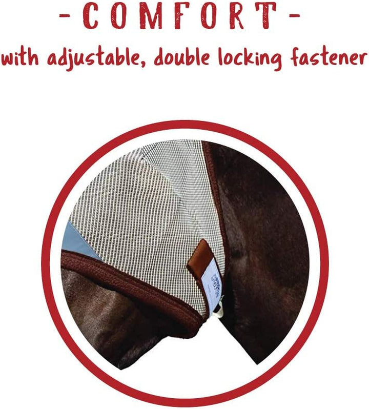 Equine Fly Mask | Horse Fly Mask with UV Protection | Adjustable Fit for Comfort | without Ears