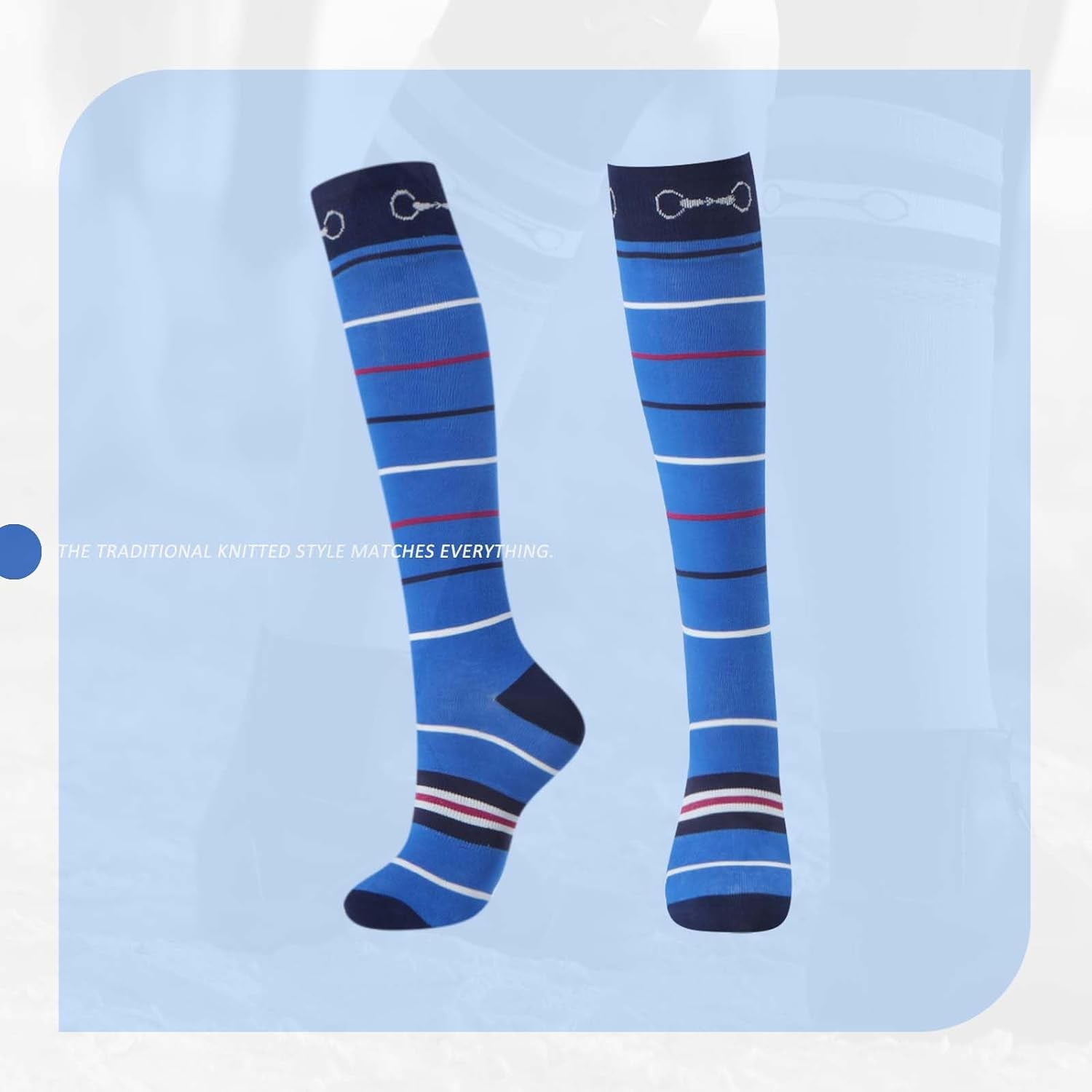 Harrison Howard 3 Pairs Premium Quality Equestrian Riding Socks for Horse Riding &Tall Boot Knee High Socks for Women