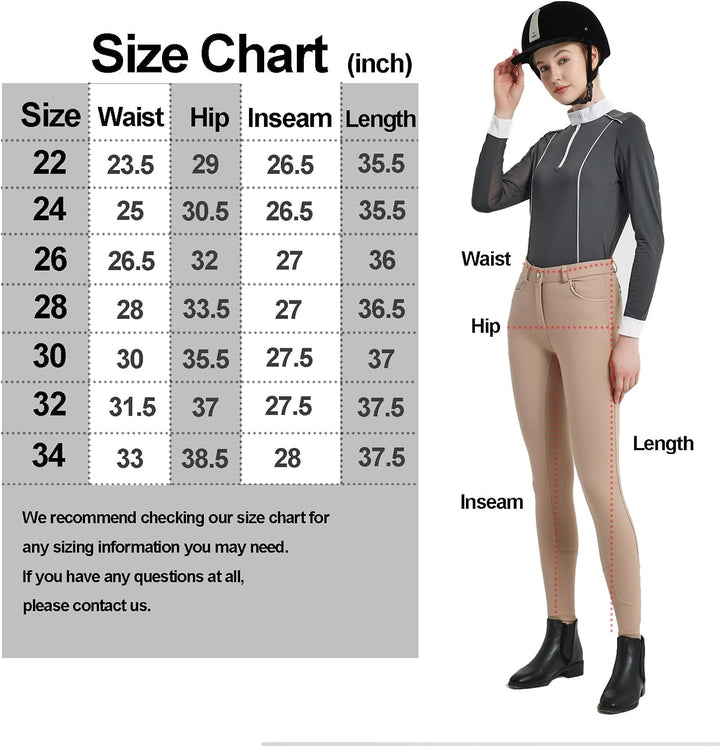 HR Farm Women'S Full Seat Silicone Grip Breeches Horse Riding Jodhpurs