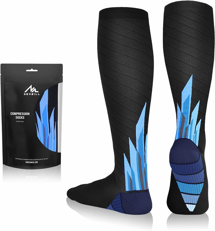 NEWZILL Medical Compression Socks for Women & Men Circulation 20-30 Mmhg, Best for Running Athletic Hiking Travel Flight Nurses