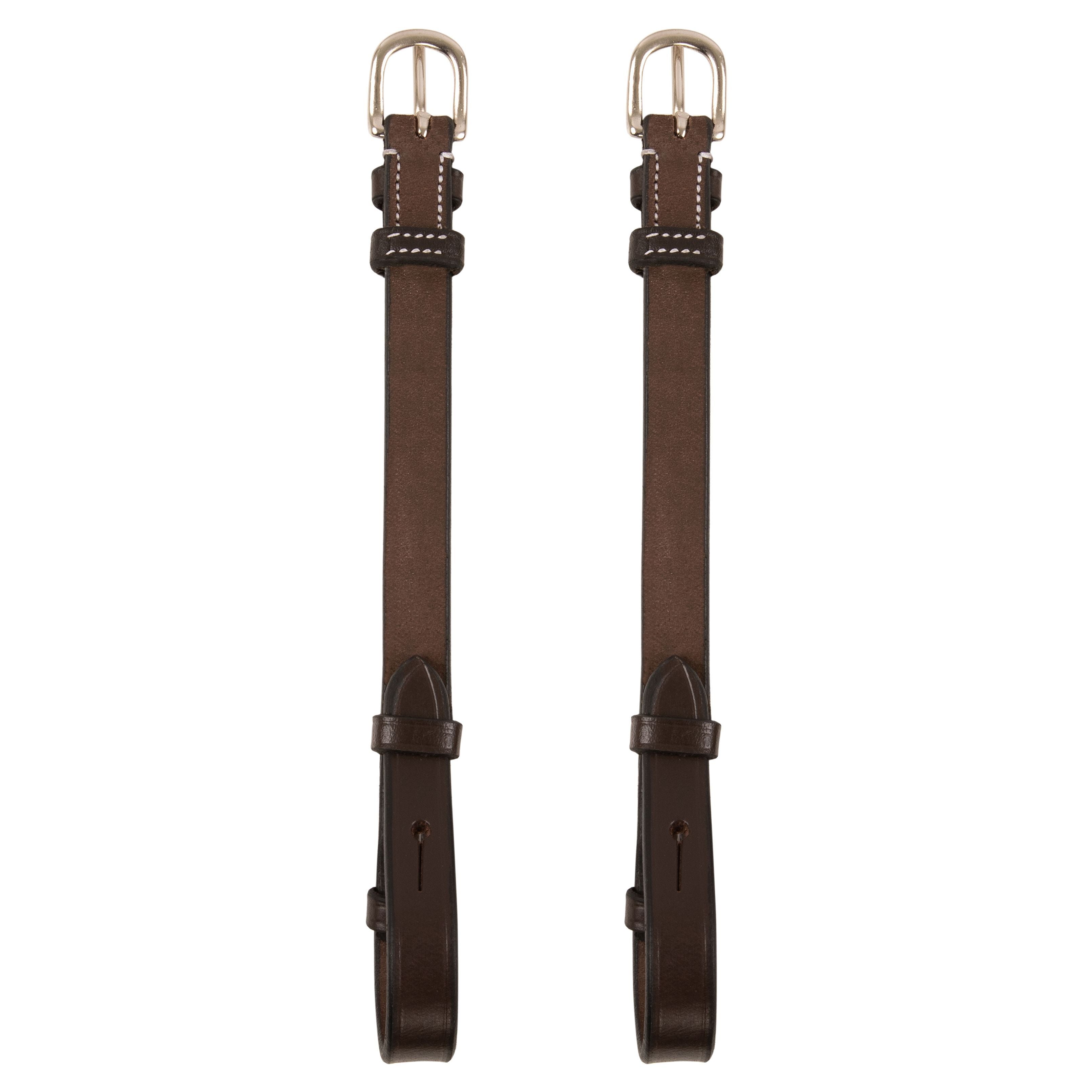 ExionPro Bridle Cheek Pieces With Hook Fastening - White Stitching