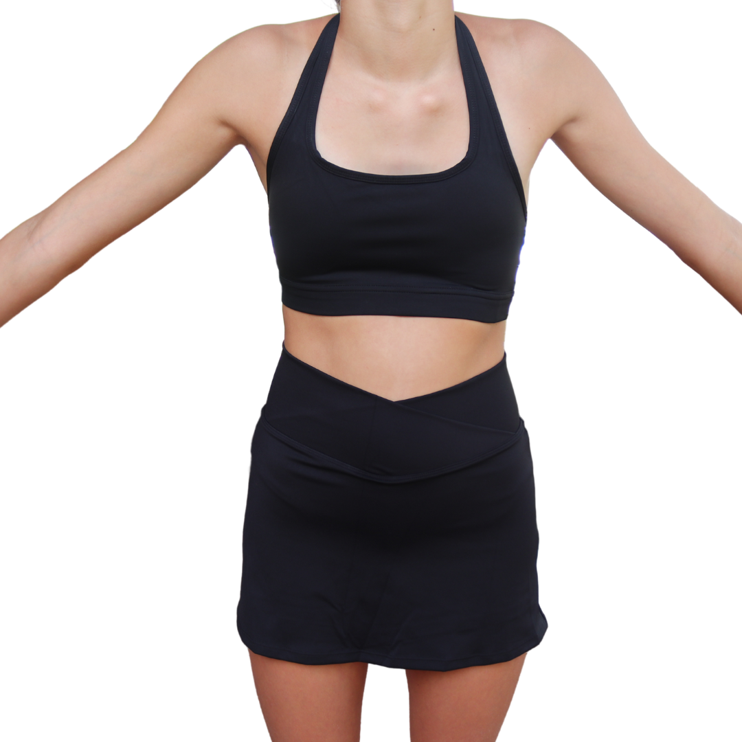 Halter SportsBra - Black