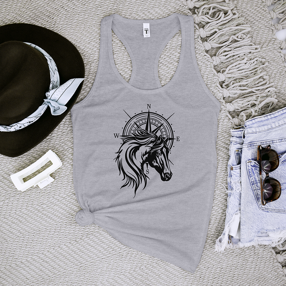 Horse With Compass Tank Top