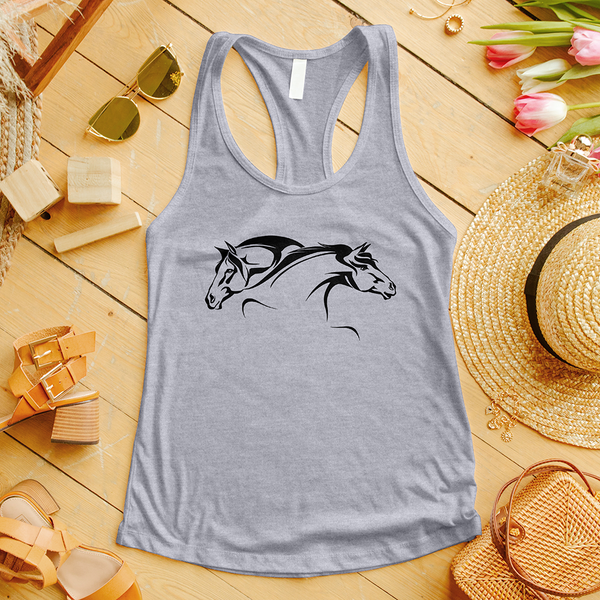 Two Horses Head Tank Top