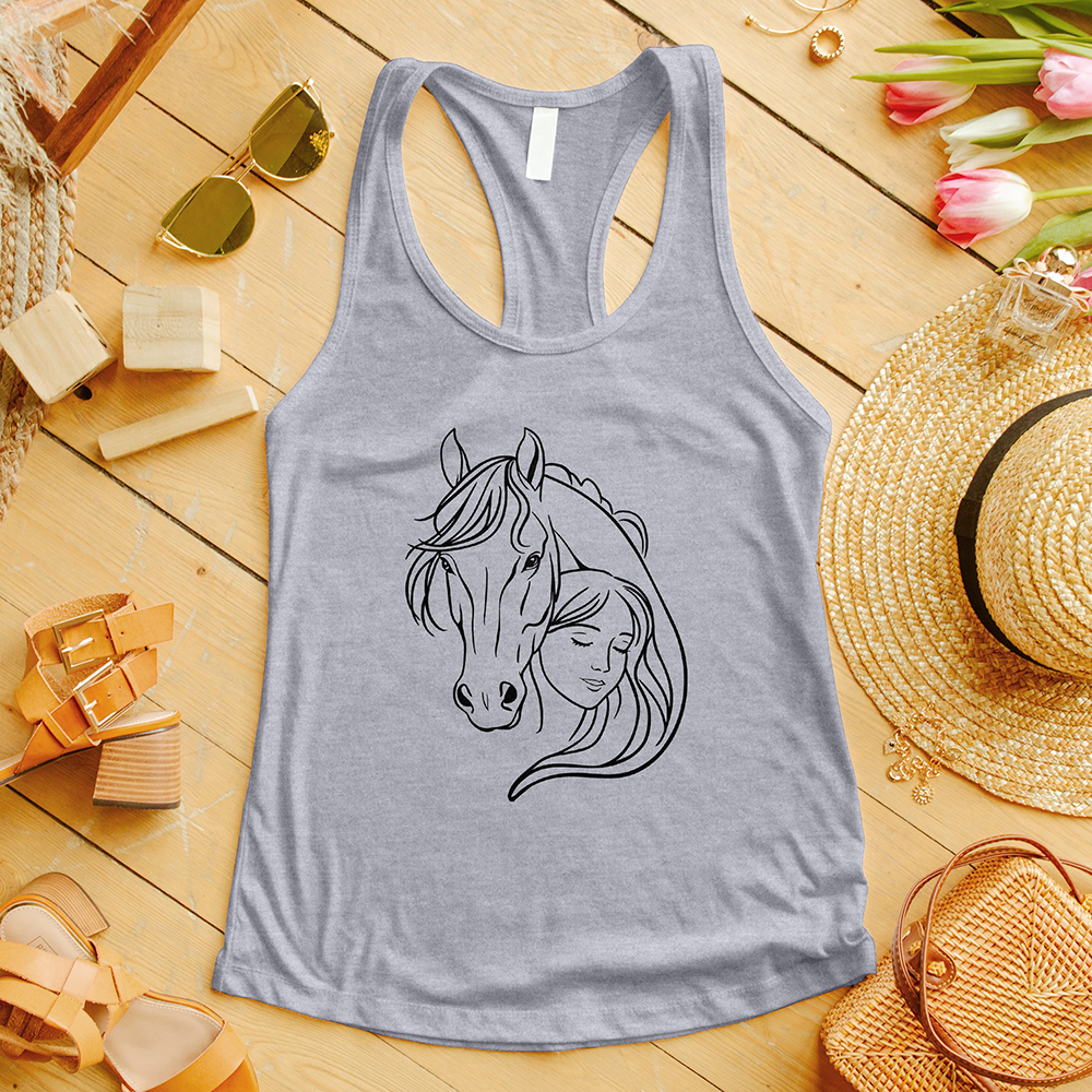 Horse And Girl Tank Top
