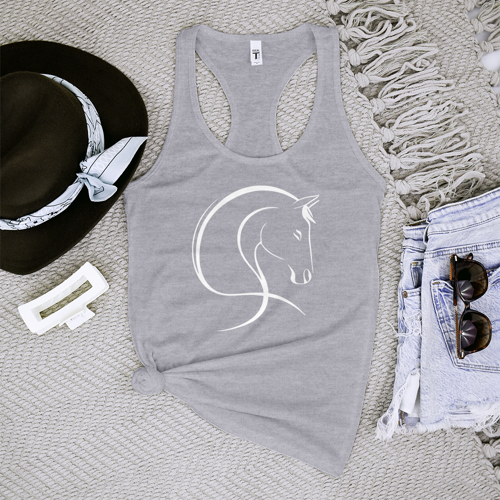 Horse Line Art Tank Top
