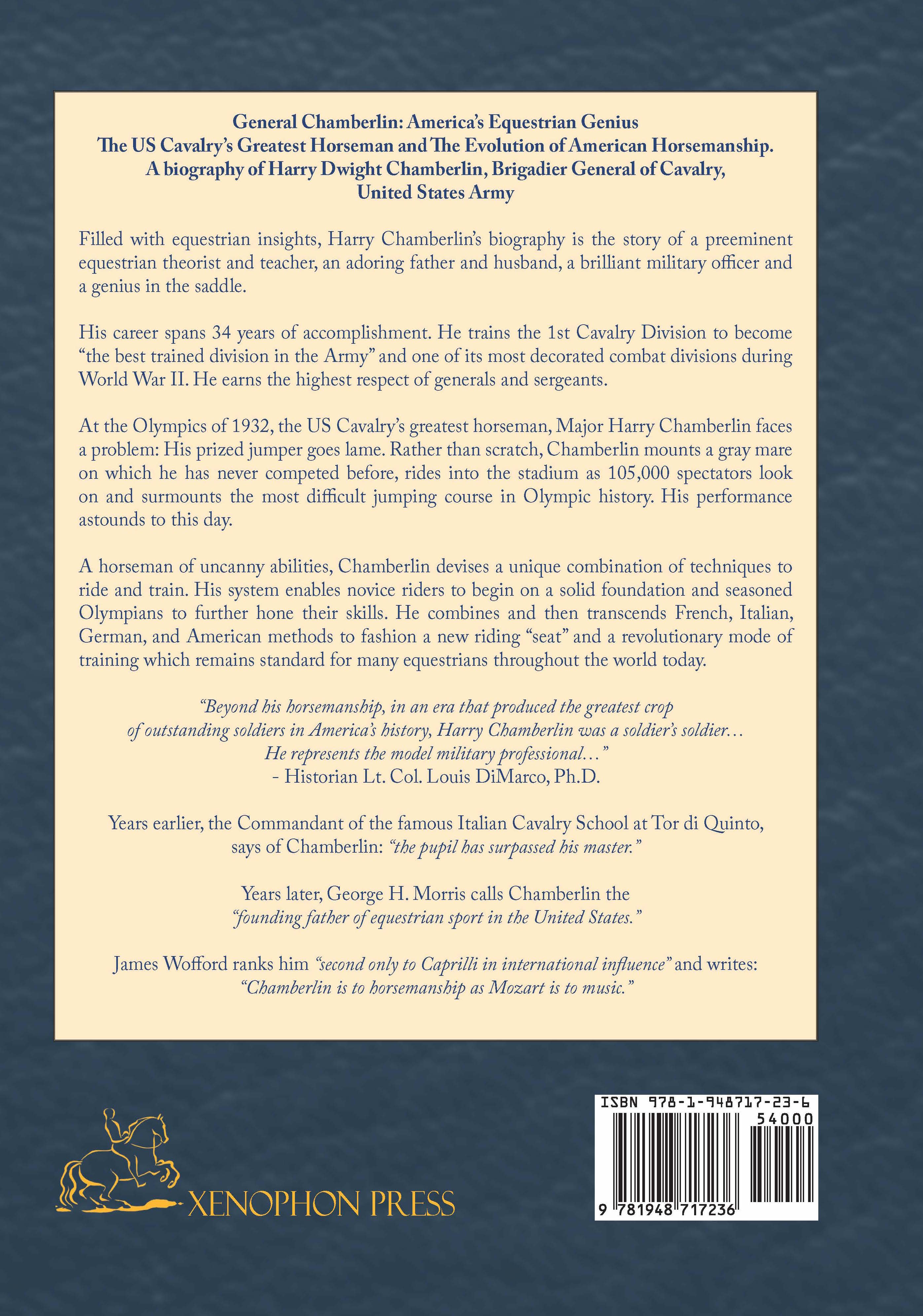 General Chamberlin: America's Equestrian Genius: A biography of Harry Dwight Chamberlin by Warren Matha