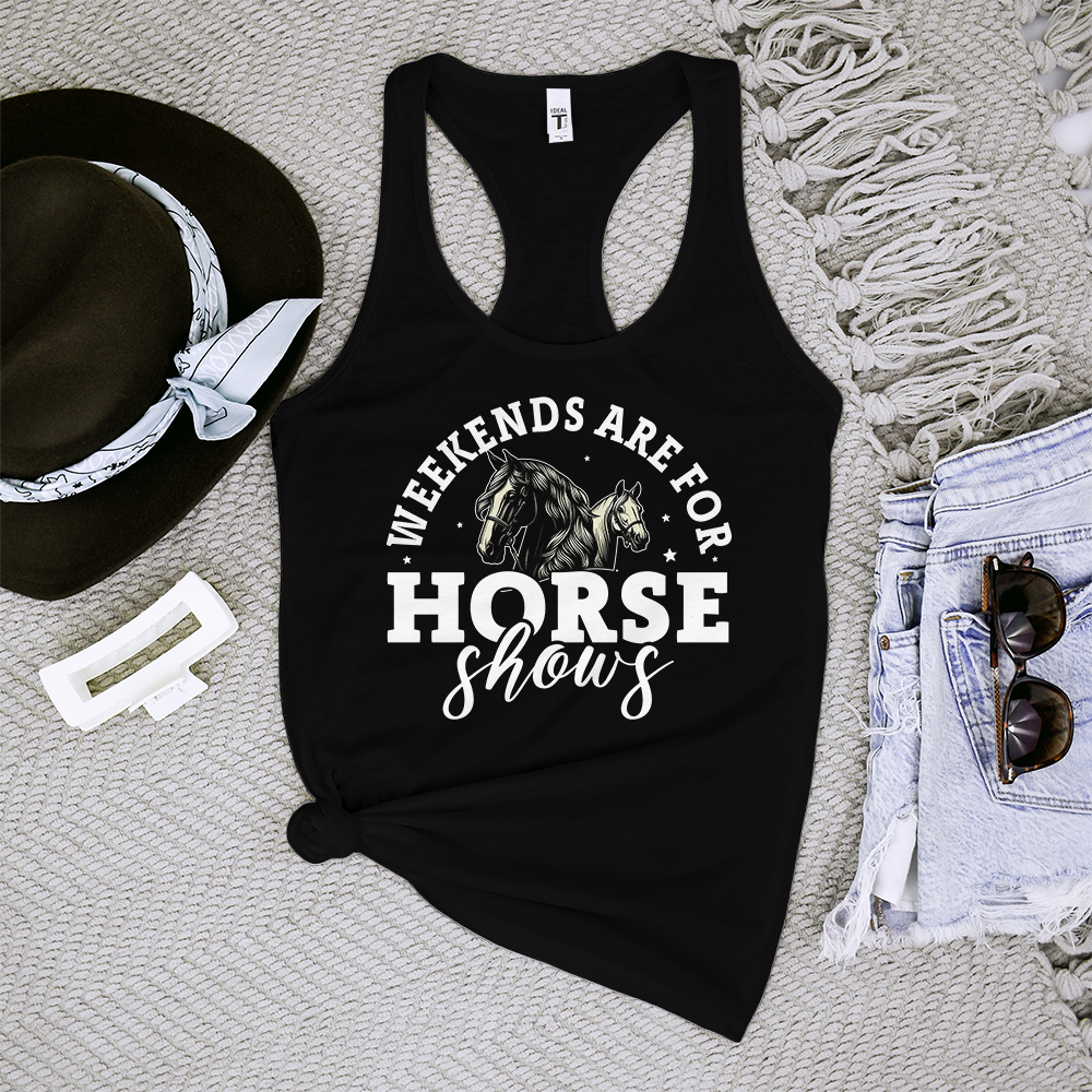Horse Shows Black Tank Top