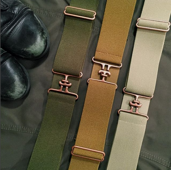 Olive + Copper Elastic Belt