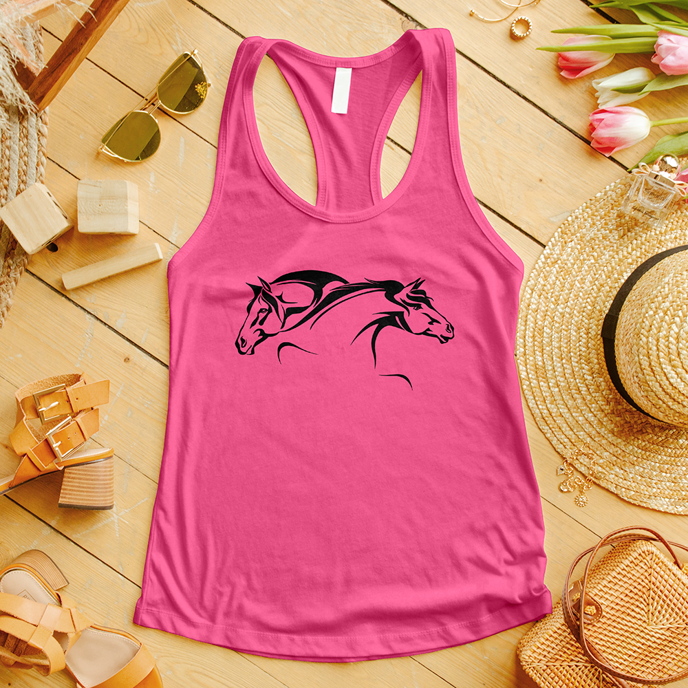 Two Horses Head Tank Top