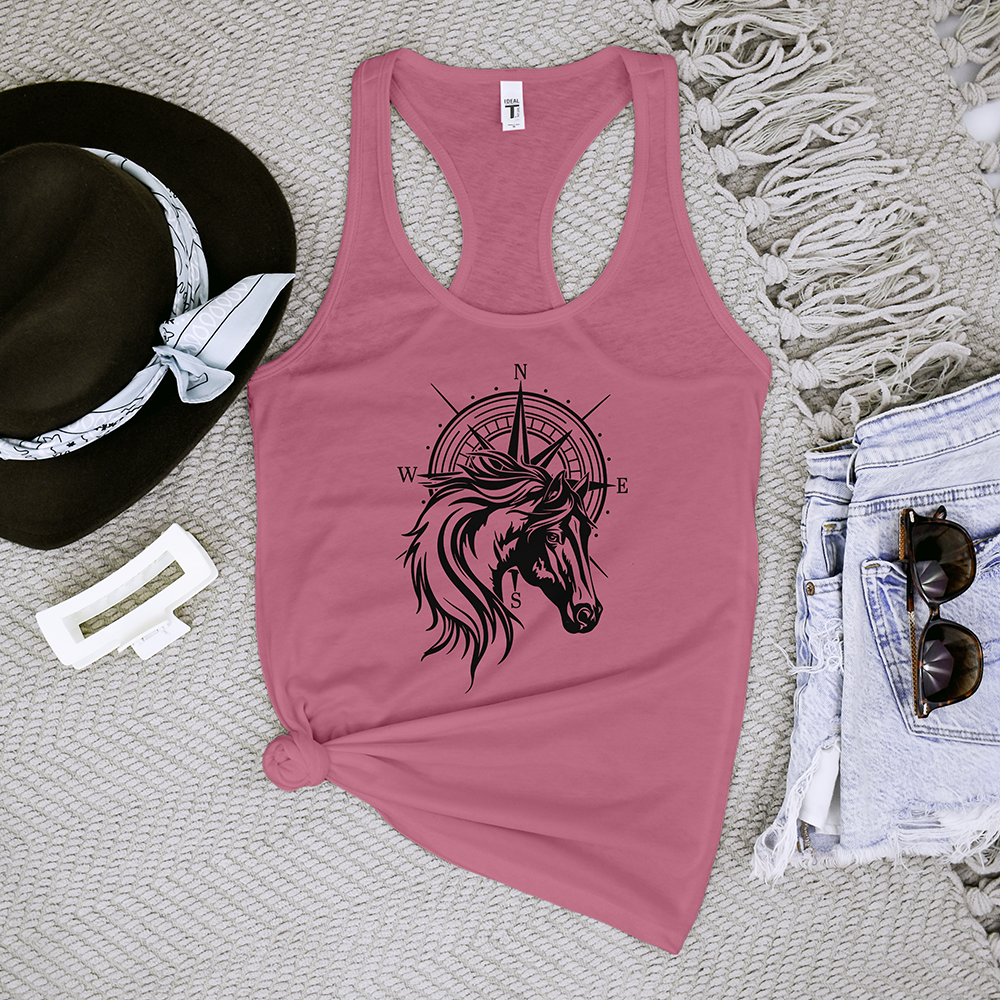 Horse With Compass Tank Top