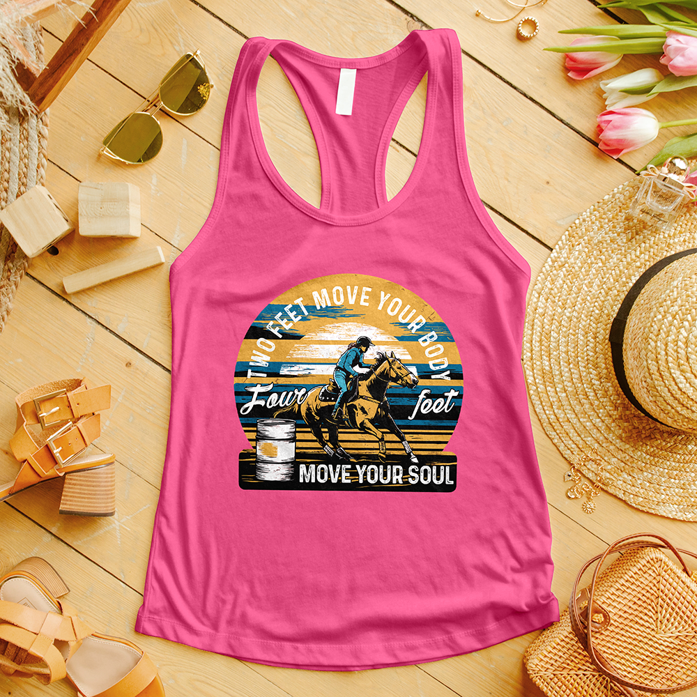 Two Feet Move Your Body Four Feet Move Your Soul Tank Top