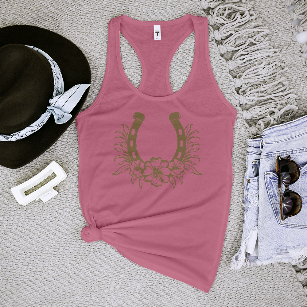 Horseshoe Flower Tank Top