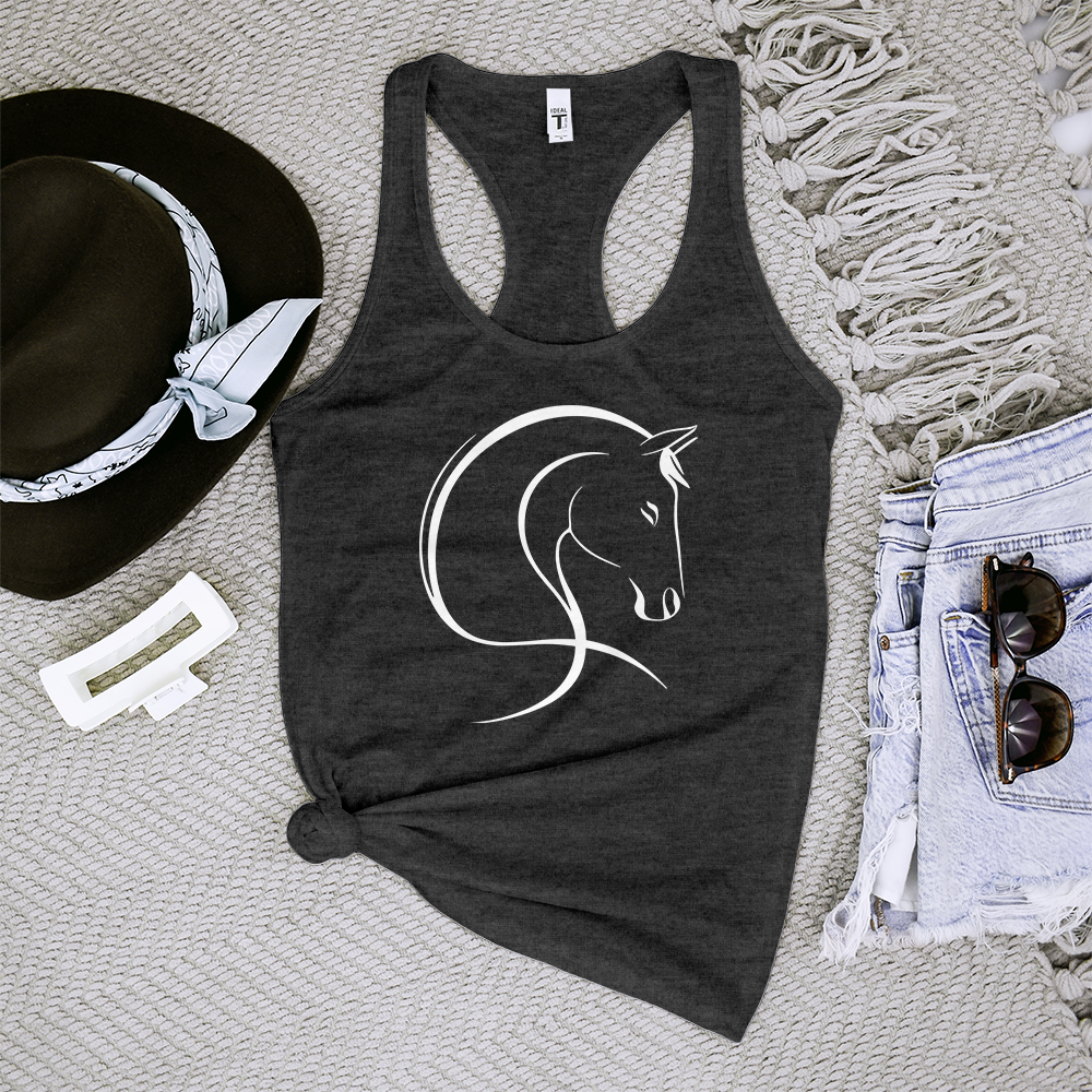 Horse Line Art Tank Top