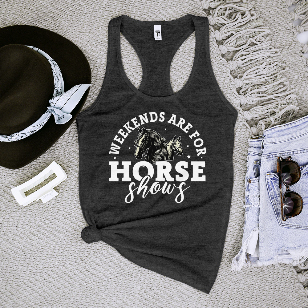 Horse Shows Black Tank Top