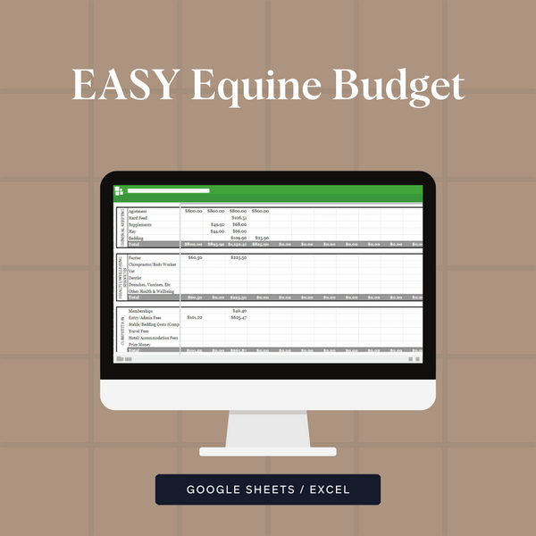 Equine Budget (Google Sheet, Excel)