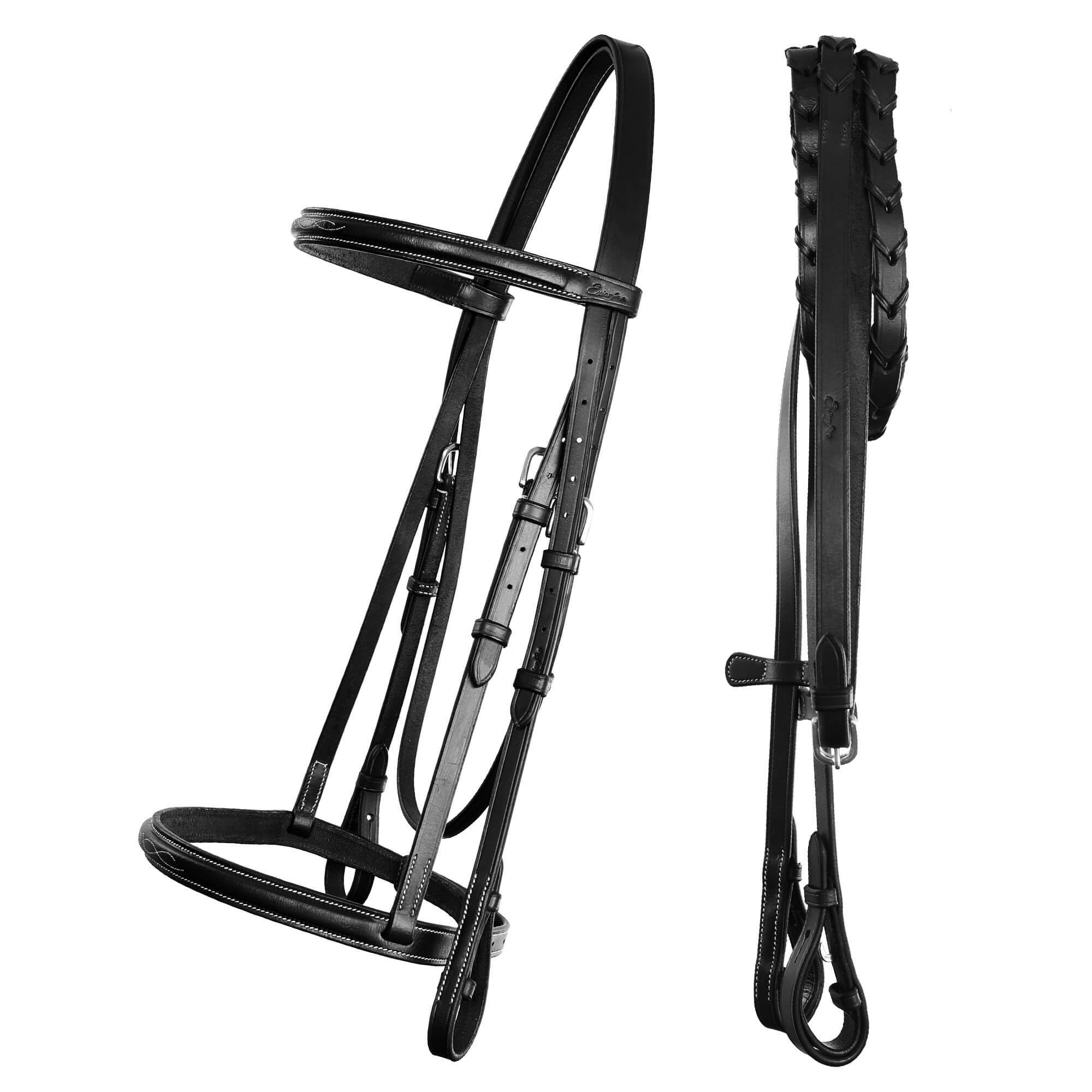 ExionPro Traditional Hunter Bridle With Laced Reins
