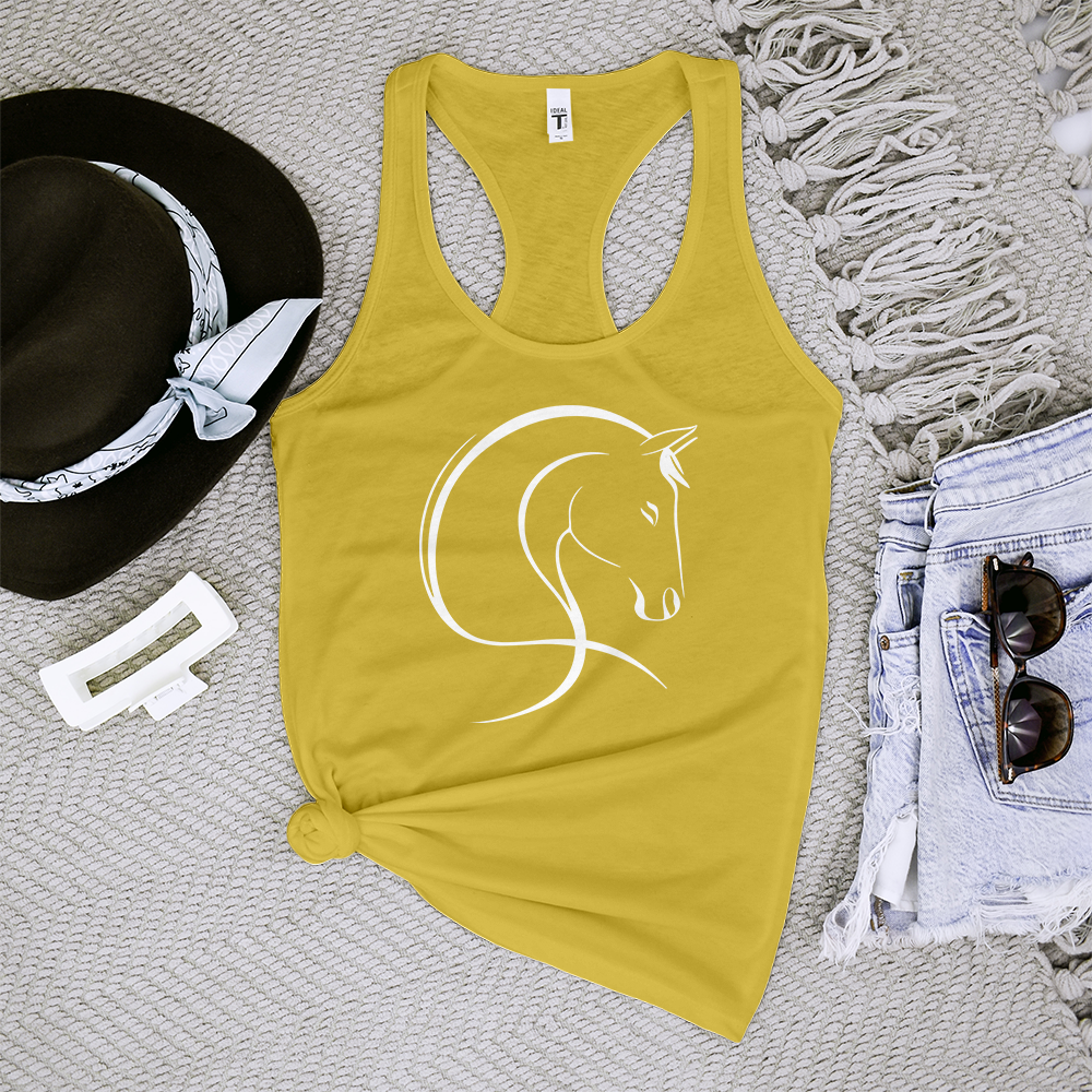 Horse Line Art Tank Top