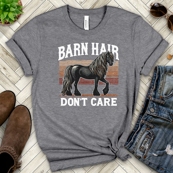 Barn Hair, Don't Care Black Tee