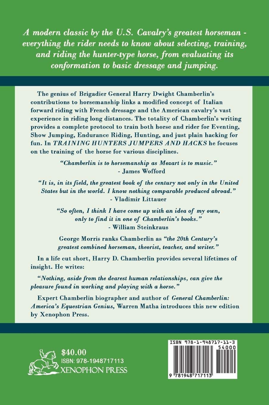 Training Hunters, Jumpers and Hacks by Harry Dwight Chamberlin