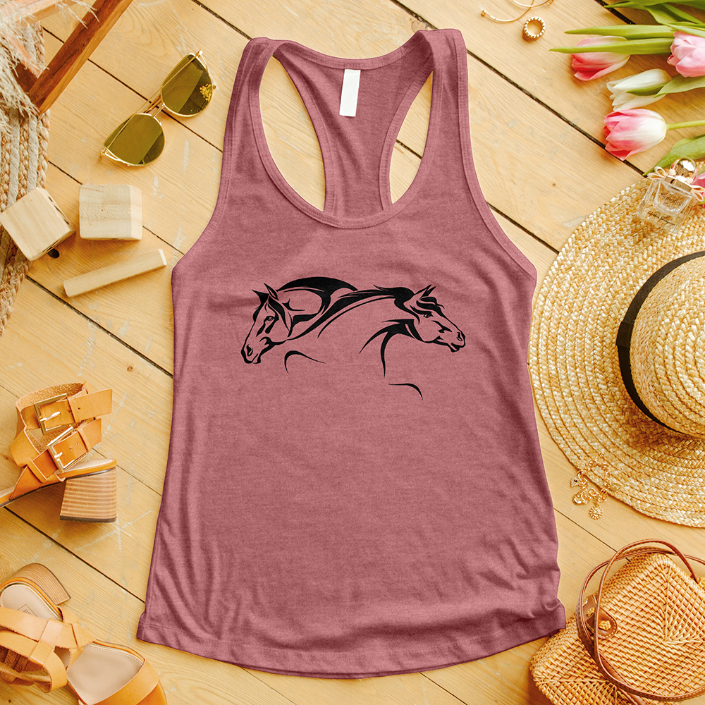 Two Horses Head Tank Top
