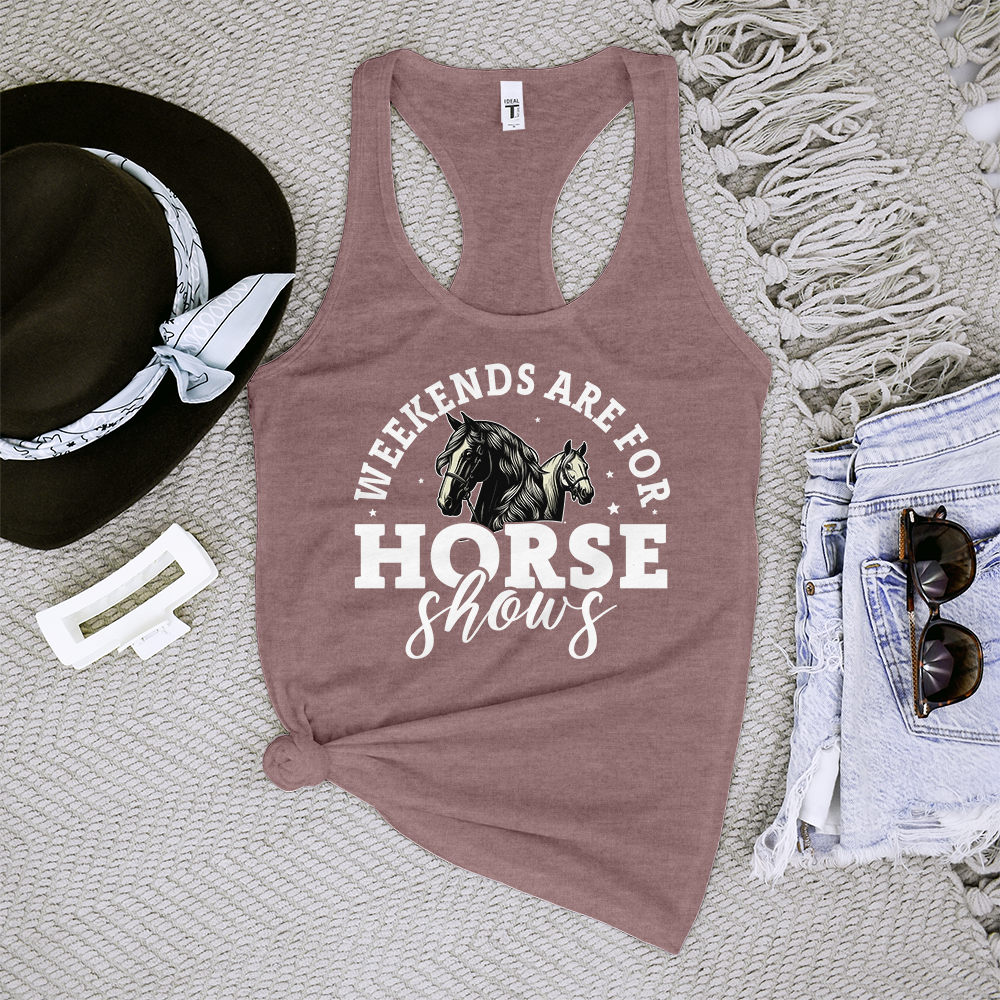 Horse Shows Black Tank Top