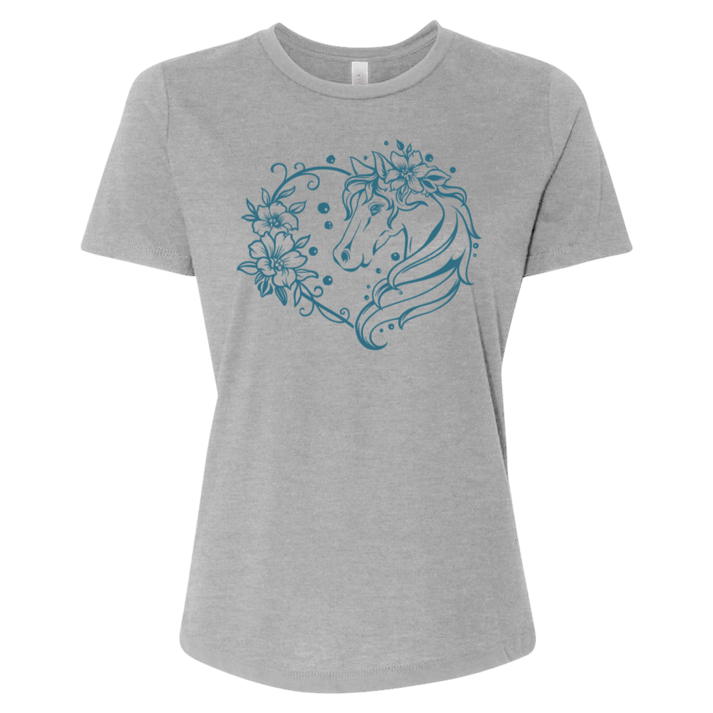 Horse Heart With Flowers Tee