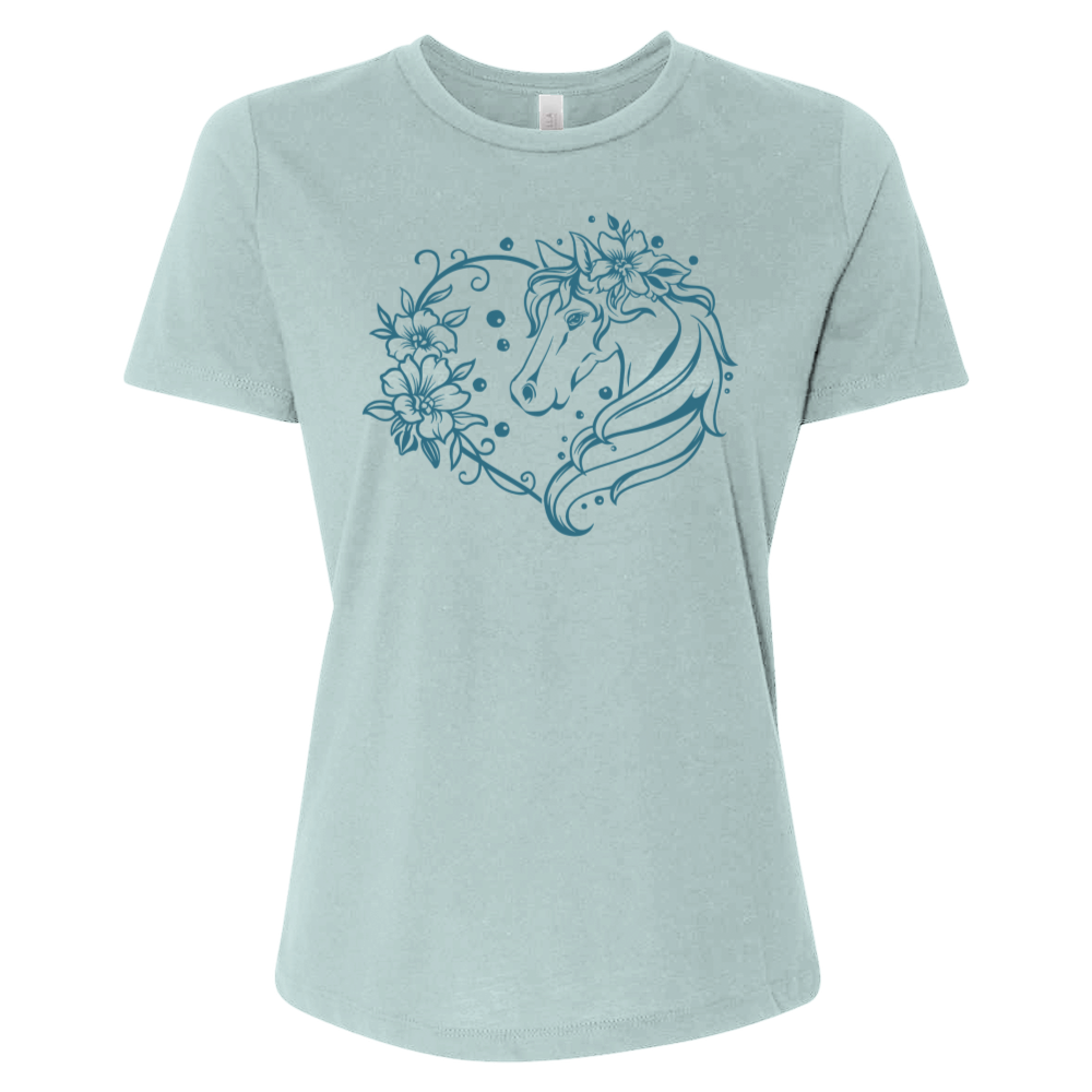 Horse Heart With Flowers Tee