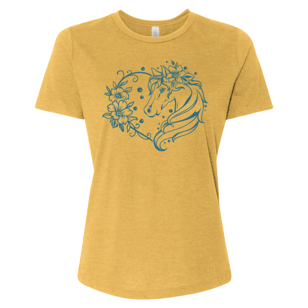 Horse Heart With Flowers Tee