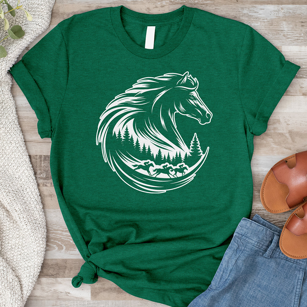 Majestic Horse's Head White Tee