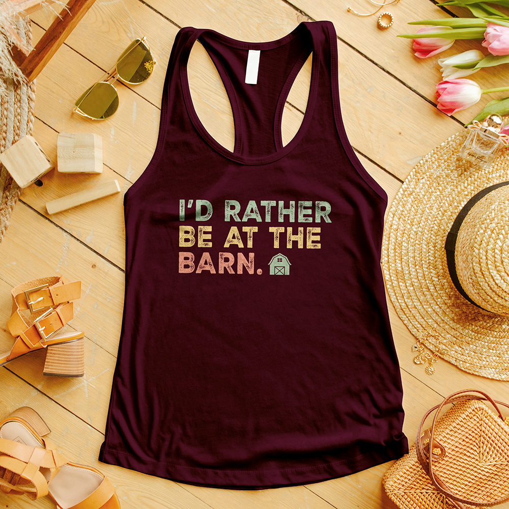 I'd Rather be at the Barn Tank Top