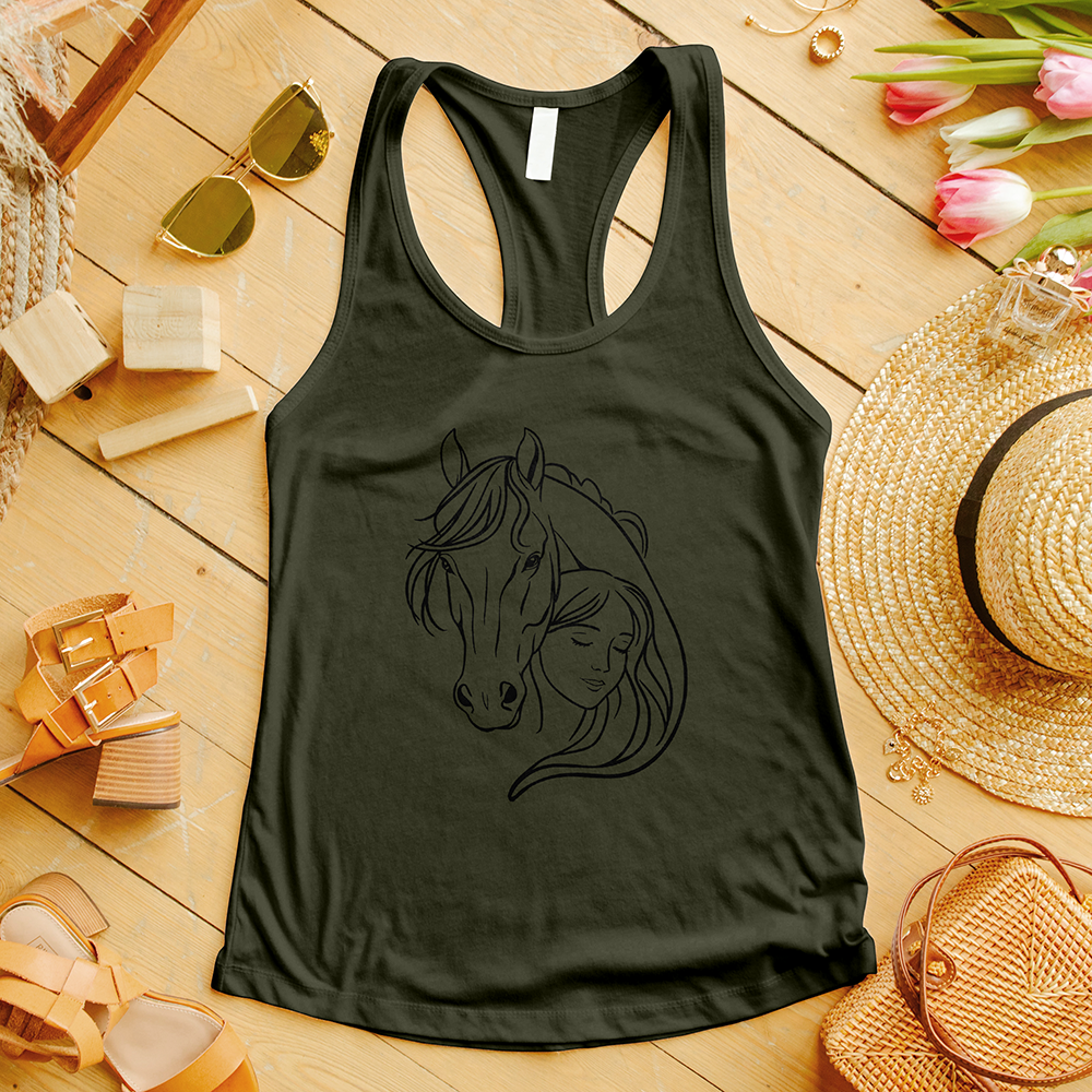 Horse And Girl Tank Top