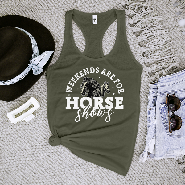 Horse Shows Black Tank Top