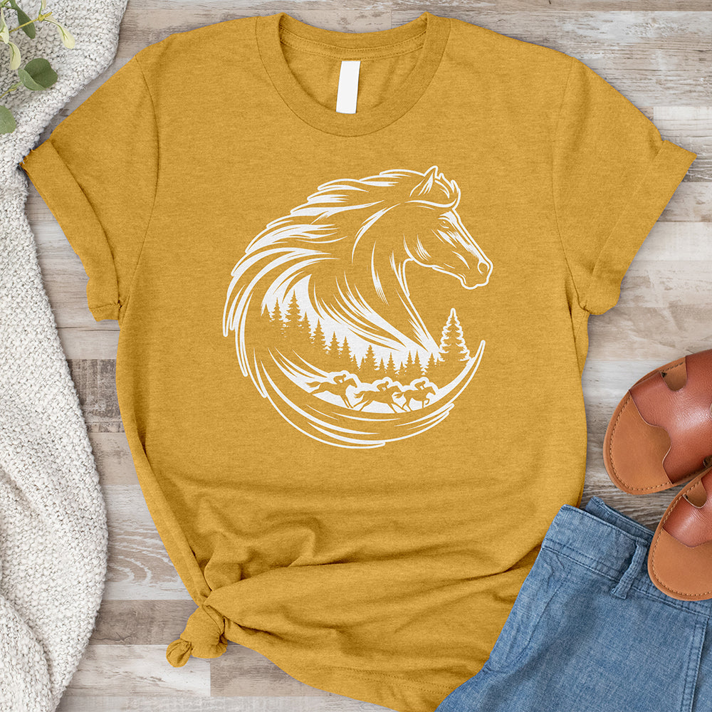 Majestic Horse's Head White Tee