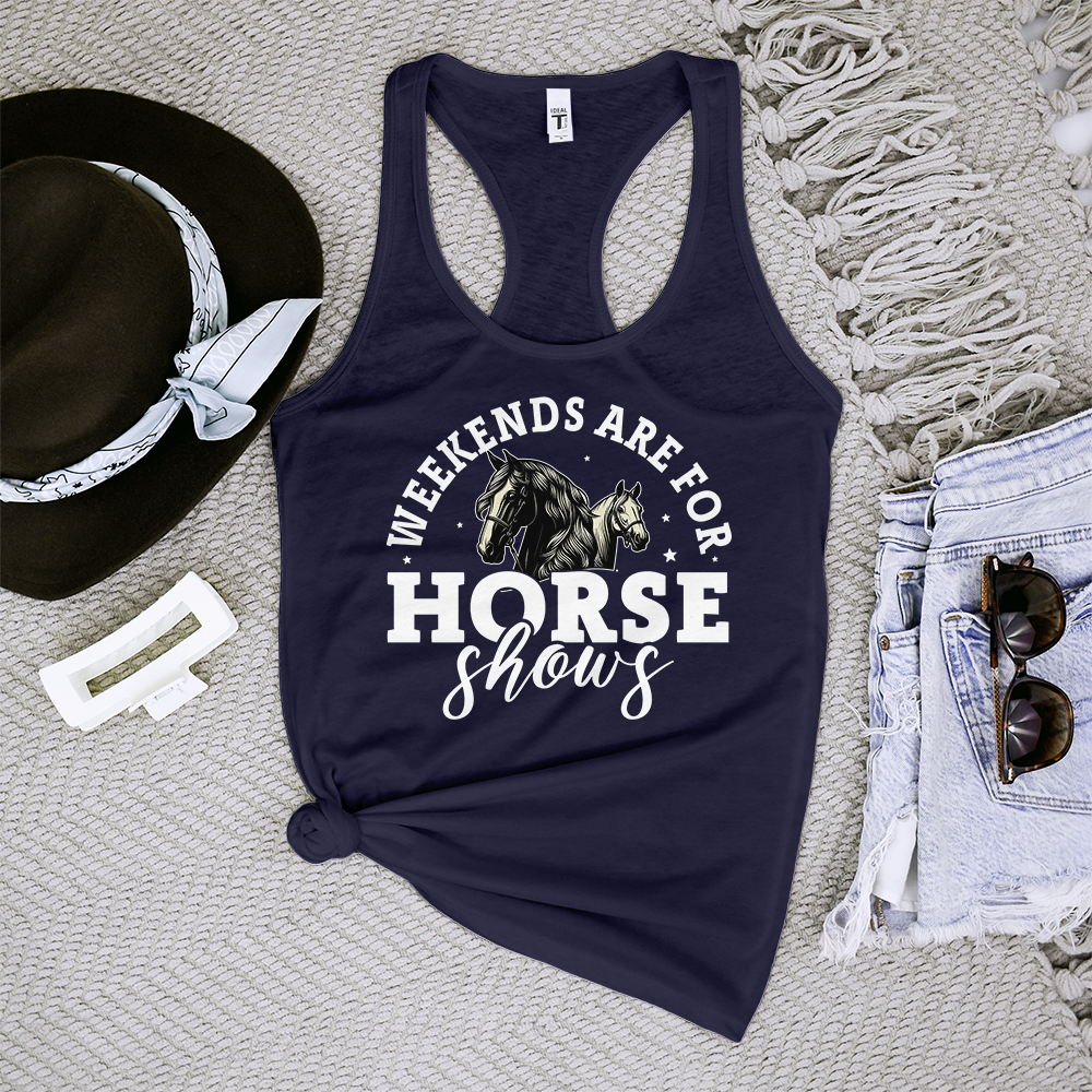 Horse Shows Black Tank Top