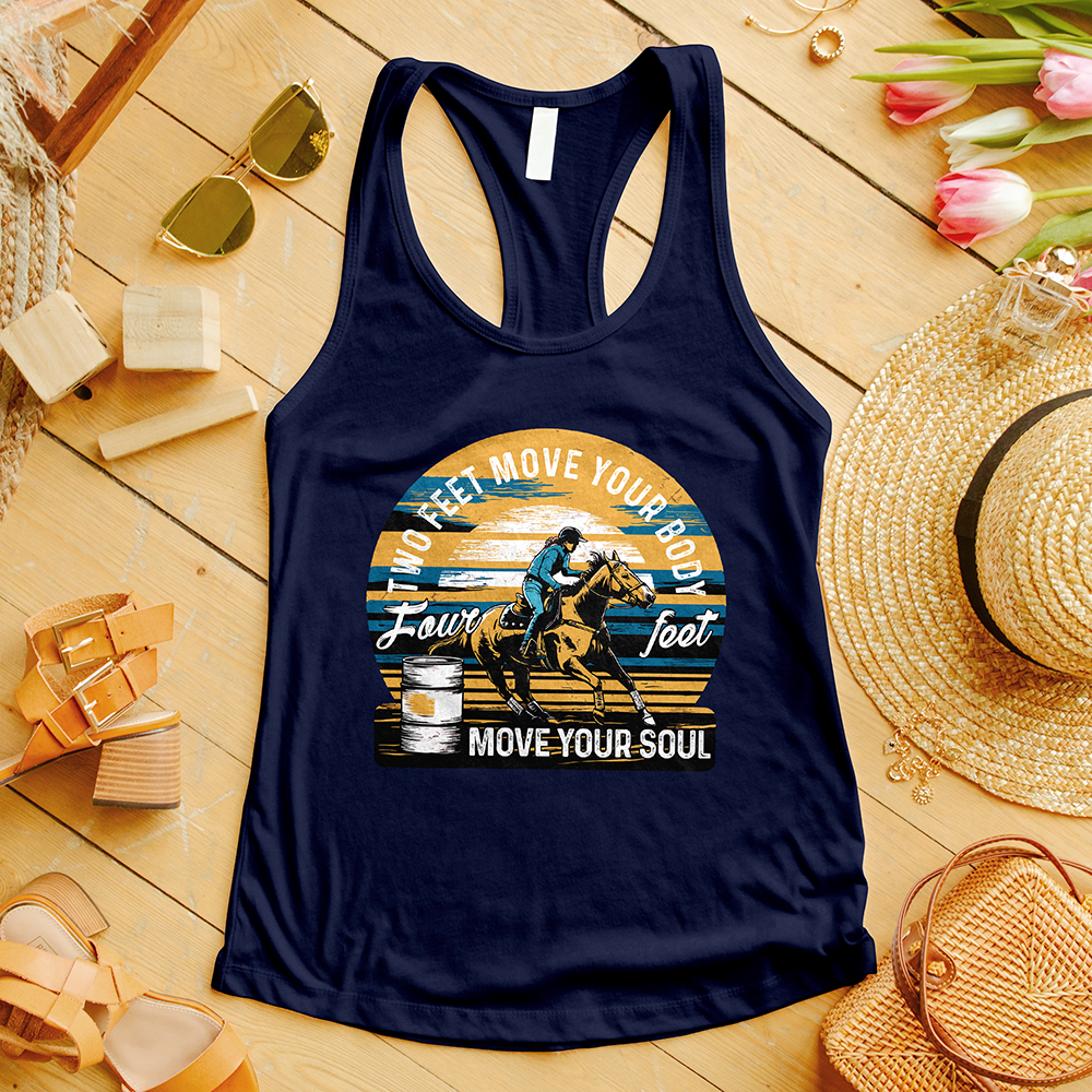 Two Feet Move Your Body Four Feet Move Your Soul Tank Top